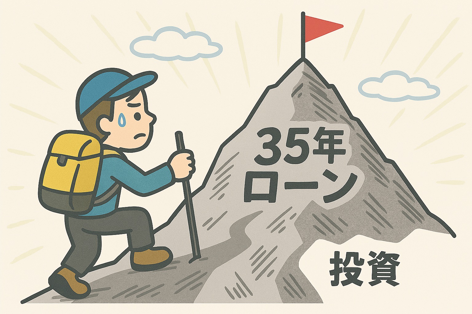 投資用物件を35年フルローンで購入したイメージ