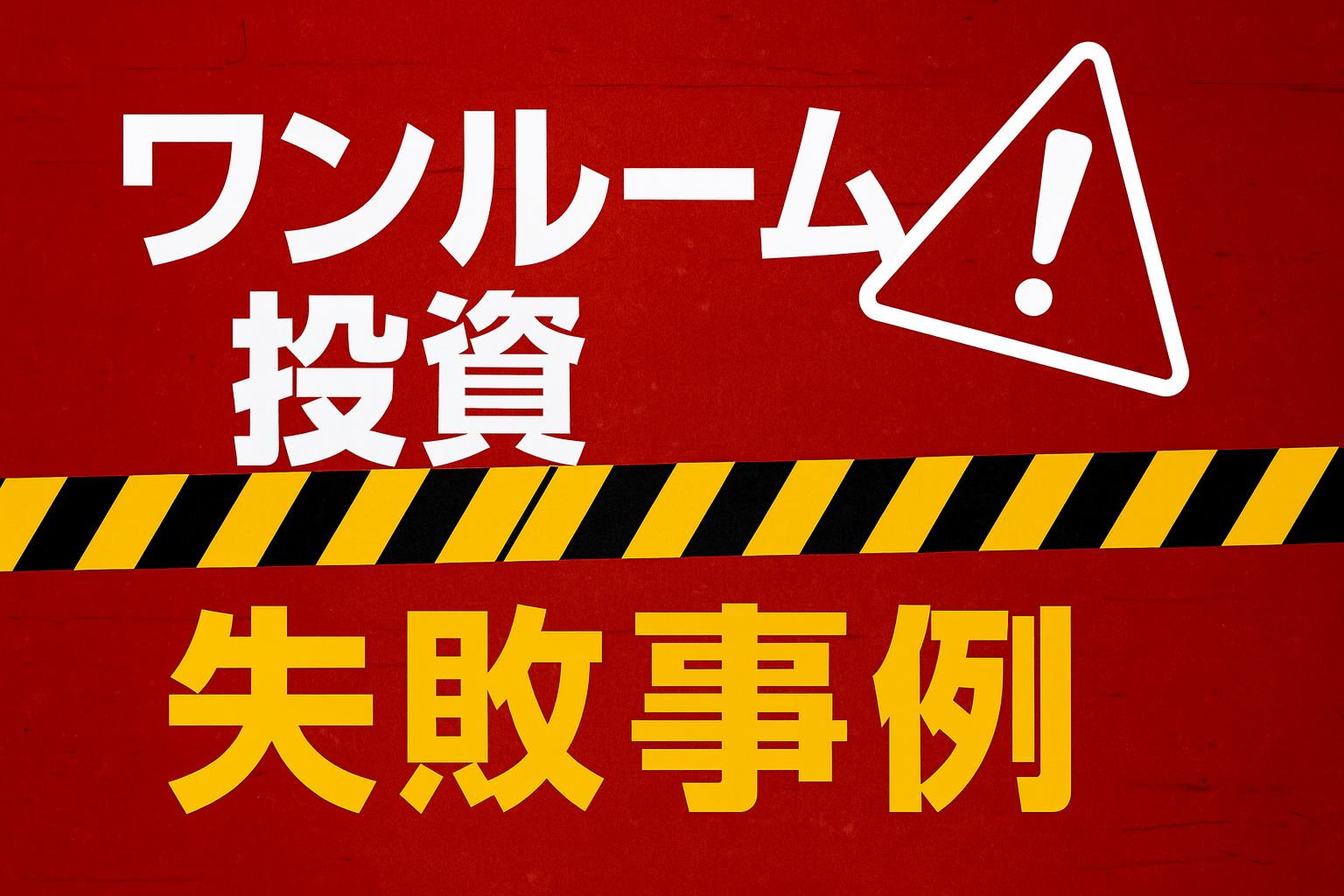 ワンルーム投資失敗事例