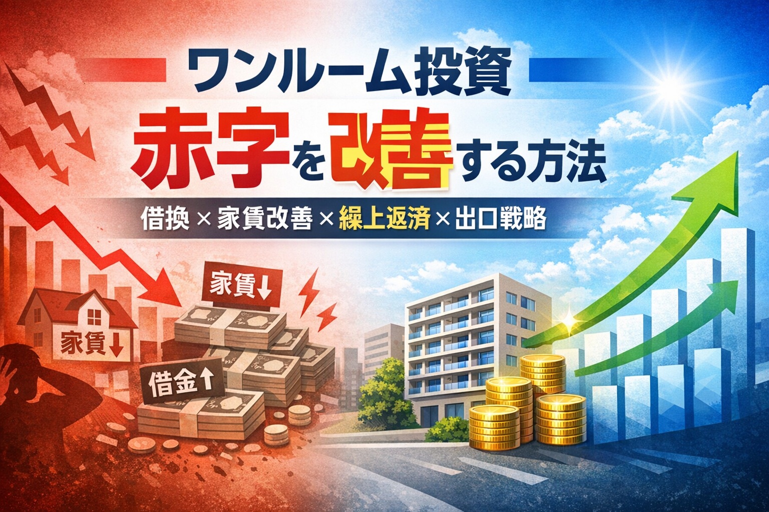 ワンルーム投資の赤字を改善する方法｜借換・家賃改善・繰上返済・出口戦略を体系的に解説