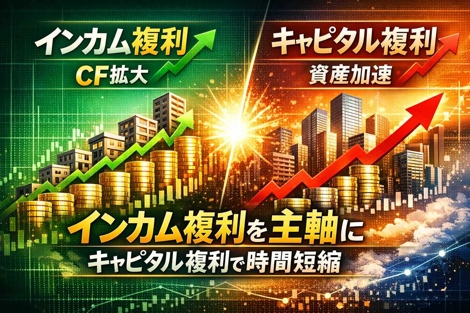 不動産投資の最適解：インカム複利を主軸にキャピタル複利で時間短縮する戦略