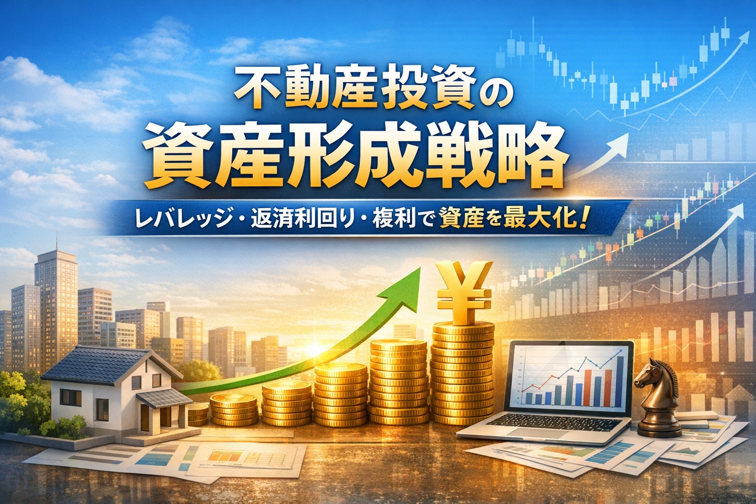 不動産投資の資産形成戦略｜レバレッジ・返済利回り・複利で資産を最大化する方法